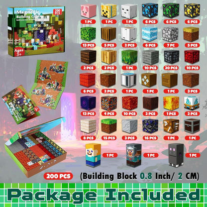 Minecraft Magnetic Blocks Children Toys Boys Girls Birthday gift