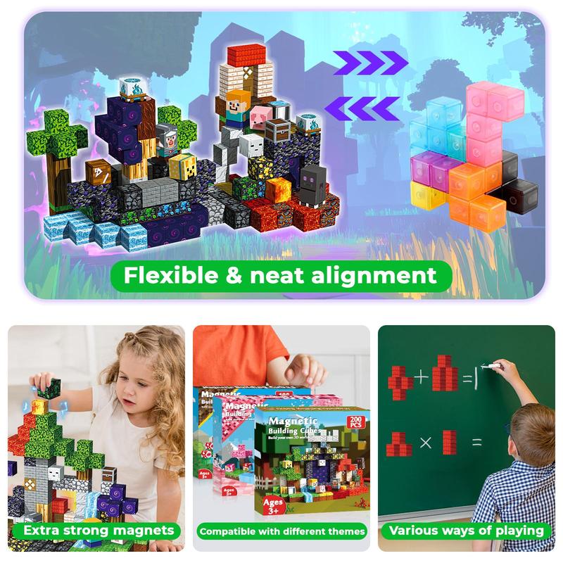 Minecraft Magnetic Blocks Children Toys Boys Girls Birthday gift
